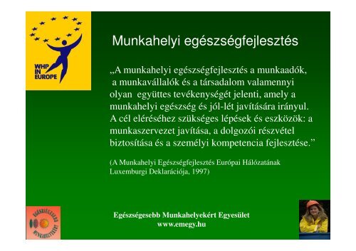 Egészségfejlesztési programok a munkahelyeken a munkahelyeken