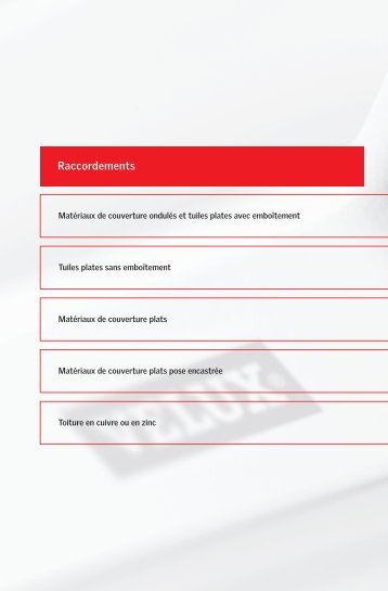 Chapitre 8: Raccordements - Velux