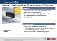 Teilesatz SteckergehÃ¤use (Potentiometer) KE-Jetronic - Bosch ...