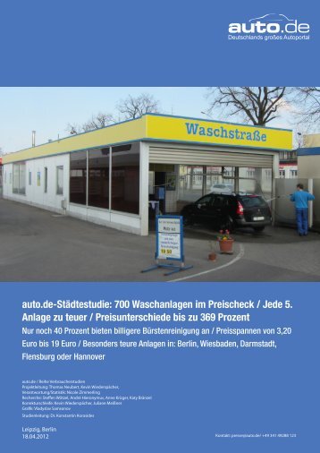 auto.de-Städtestudie - 121-Städte-Studie Verkehrsunfälle in ...