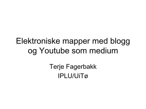 Terje Fagerbakk - Norgesuniversitetet