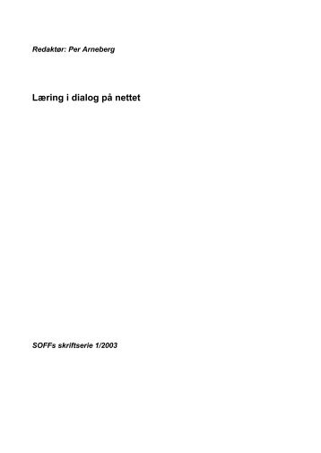 LÃ¦ring i dialog pÃ¥ nettet - Norgesuniversitetet