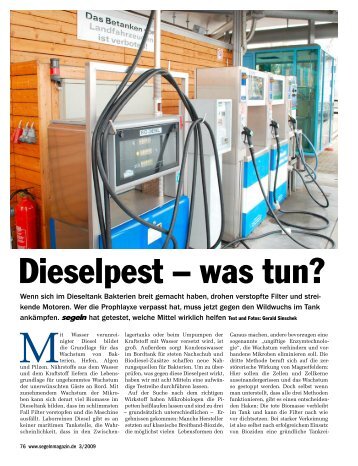 Dieselpest â€“ was tun? - Diesel-Bakterien