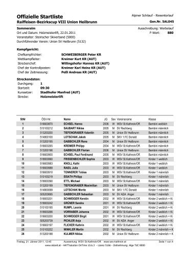 Startliste Komplett - WSV St. Kathrein/O.