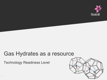 Gas Hydrates as a Resource: Technology Readiness Level