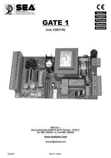 Gate 1 Instructions - SEA (UK)
