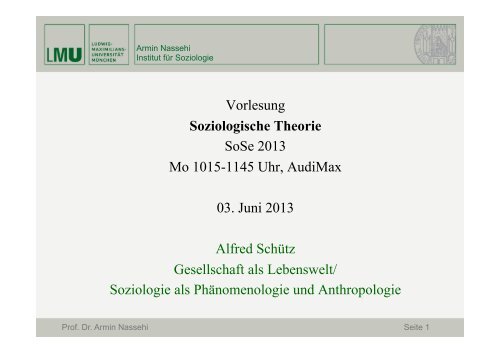 Alfred SchÃ¼tz/Peter Berger/Thomas Luckmann - Lehrstuhl Prof. Dr ...