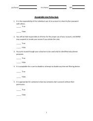 Acceptable Use Policy Quiz