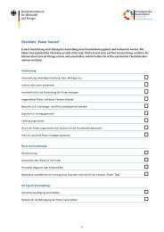 Checkliste Poster-Session