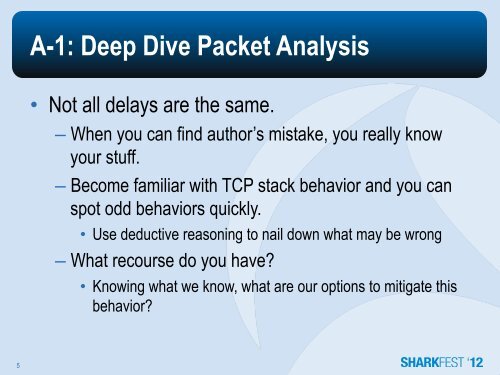 Hansang Bae A-1: Deep Dive Packet Analysis - Sharkfest