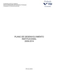 PDI Economia Versao 01 rev - EPGE/FGV - FundaÃ§Ã£o Getulio Vargas