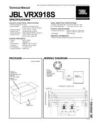 JBL VRX918S - AV-Projektering