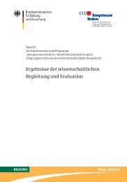 Ergebnisse der wissenschaftlichen Begleitung und Evaluation