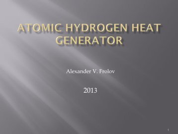 Atomic hydrogen heat generator