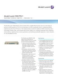 Alcatel-Lucent 1830 PSS-1 Brochure - LightRiver Technologies, Inc.