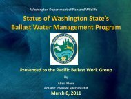 Status of Washington State's Ballast Water Management Program