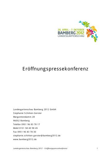 Pressemappe - Landesgartenschau Bamberg