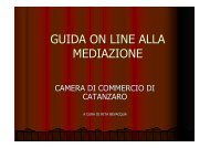 guida alla mediazione - CCIAA di Catanzaro - Camera di Commercio