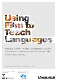 Use film to teach languages - Cornerhouse