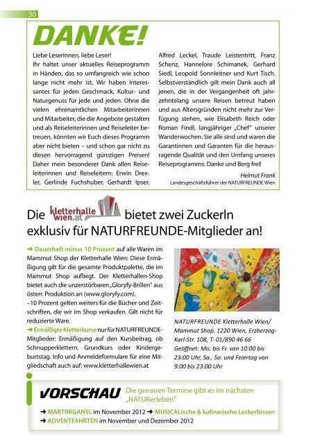 Ausgabe 2012, Nr. 1 (Reisejournal) - Naturfreunde Wien