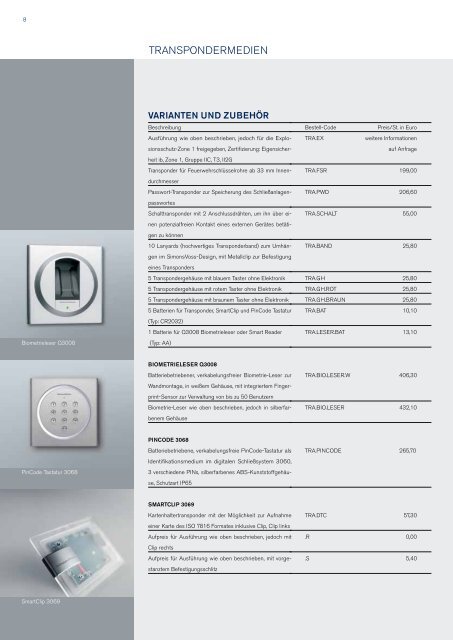 PREISLISTE SYSTEM 3060.