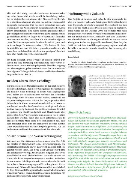 KiKhabar 2008 - Shanti Partnerschaft Bangladesch eV