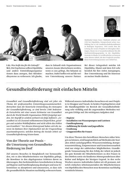 KiKhabar 2008 - Shanti Partnerschaft Bangladesch eV