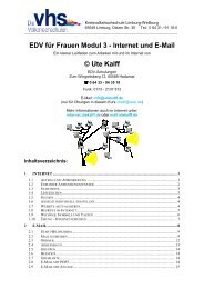 EDV für Frauen Modul 3 - Internet und E-Mail © Ute Kalff