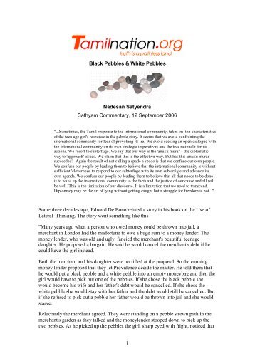 in PDF - Tamil Nation & Beyond