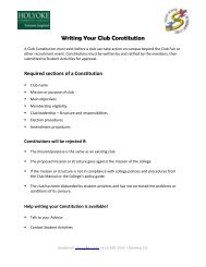 Writing Your Club Constitution - Holyoke Community College