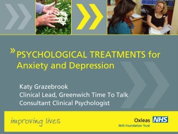 Psychological Treatments for Anxiety and Depression - Katy ...