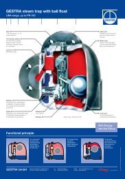 GESTRA steam trap with ball float; UNA range, up to PN 160