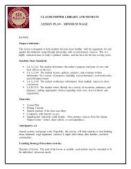 Lesson Plan 4 - Minimum Wage - Florida State University Library