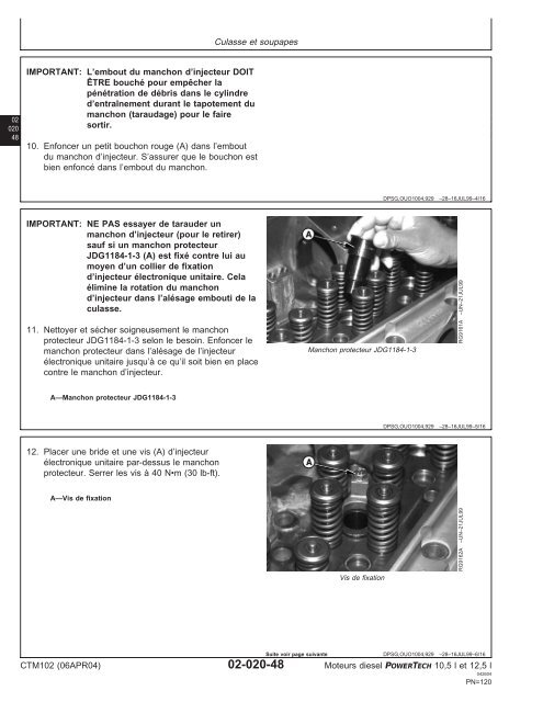 Moteurs diesel 10,5 l et 12,5 l Moteur de base