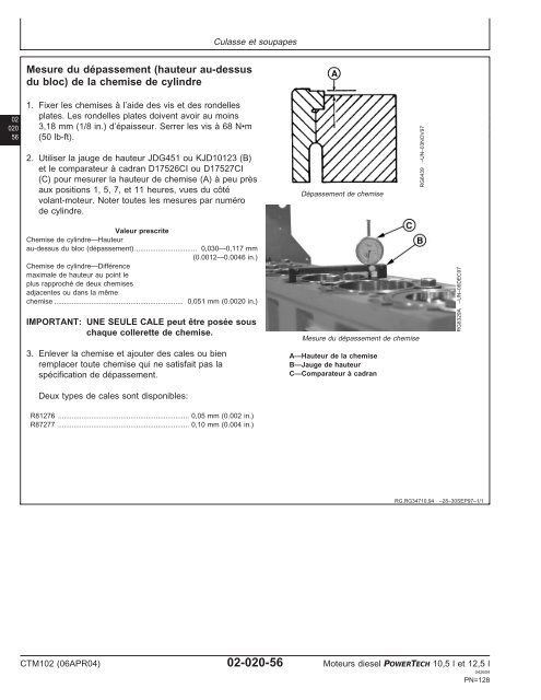 Moteurs diesel 10,5 l et 12,5 l Moteur de base