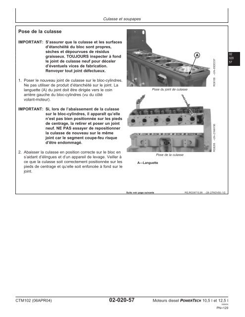 Moteurs diesel 10,5 l et 12,5 l Moteur de base