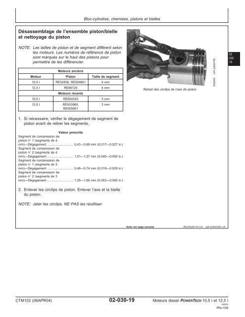 Moteurs diesel 10,5 l et 12,5 l Moteur de base