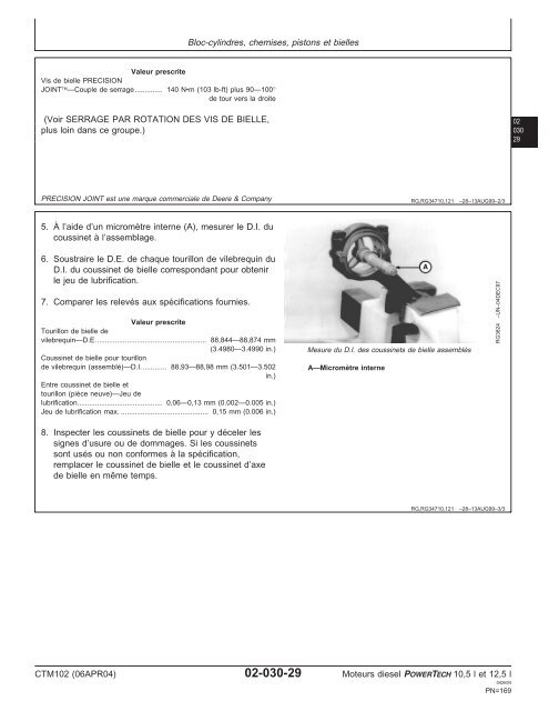 Moteurs diesel 10,5 l et 12,5 l Moteur de base