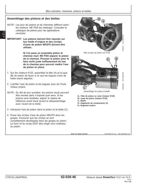 Moteurs diesel 10,5 l et 12,5 l Moteur de base