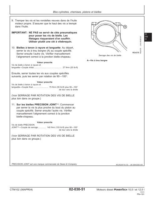 Moteurs diesel 10,5 l et 12,5 l Moteur de base