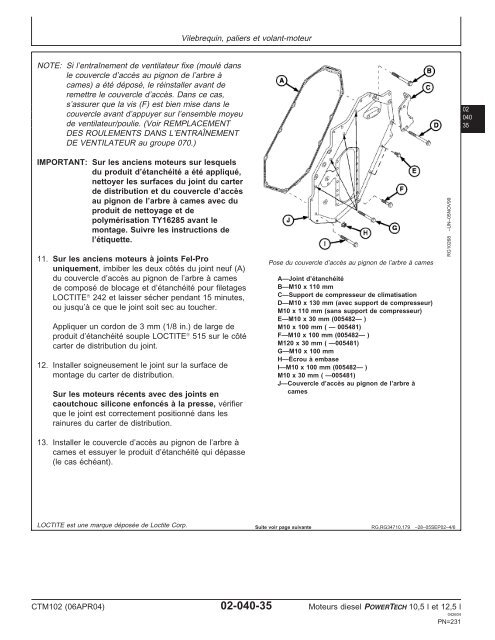 Moteurs diesel 10,5 l et 12,5 l Moteur de base