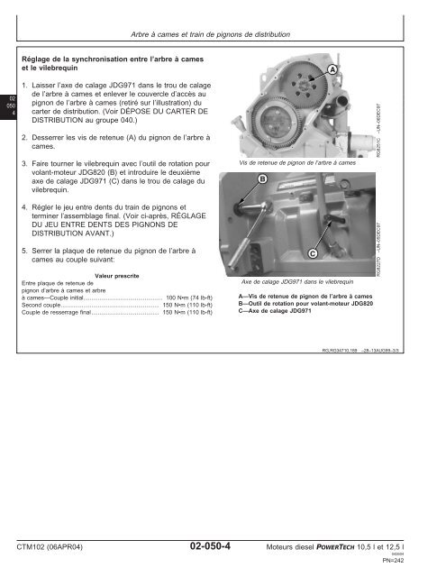 Moteurs diesel 10,5 l et 12,5 l Moteur de base