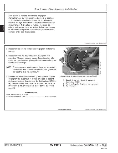 Moteurs diesel 10,5 l et 12,5 l Moteur de base