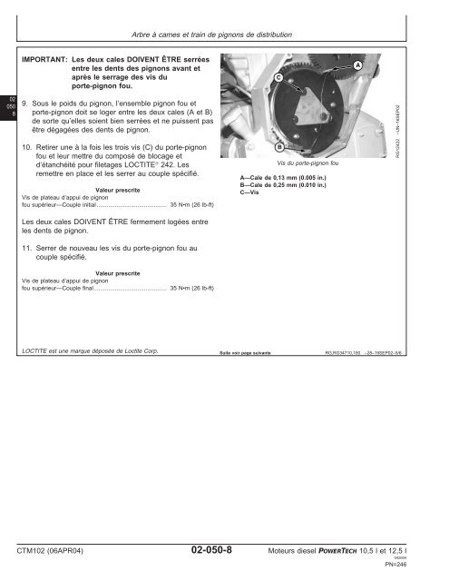 Moteurs diesel 10,5 l et 12,5 l Moteur de base