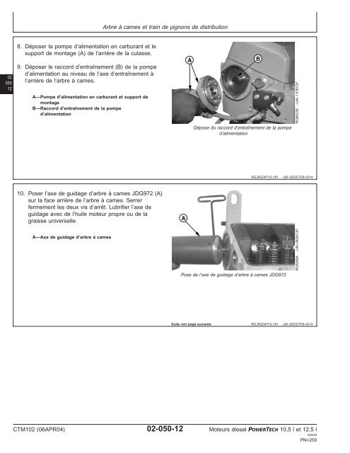 Moteurs diesel 10,5 l et 12,5 l Moteur de base