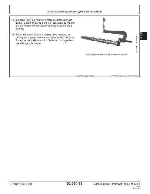 Moteurs diesel 10,5 l et 12,5 l Moteur de base