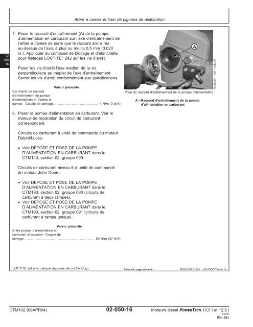 Moteurs diesel 10,5 l et 12,5 l Moteur de base