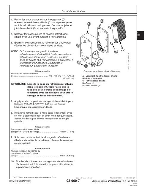 Moteurs diesel 10,5 l et 12,5 l Moteur de base