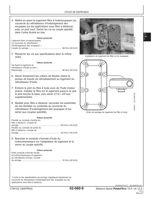 Moteurs diesel 10,5 l et 12,5 l Moteur de base