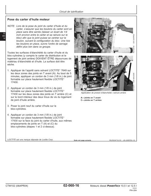 Moteurs diesel 10,5 l et 12,5 l Moteur de base